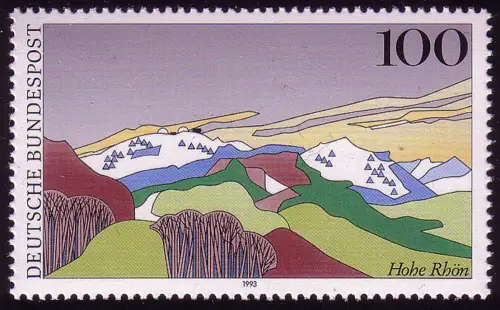 1686 Hohe Rhön Wasserkuppe 100 Pf, postfrisch **