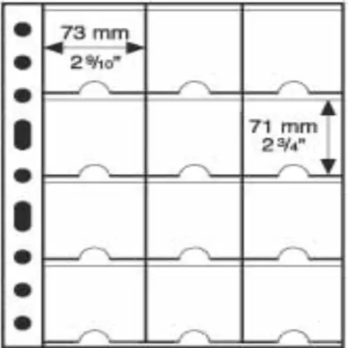 5 Kunststoffhüllen GRANDE M12K für große Münzrähmchen 67x67 mm