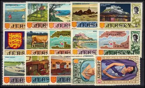 Großbritannien - Jersey 7-21 Landschaften/Königin, postfrisch **