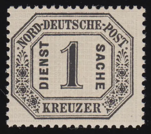 Norddeutscher Bund Dienstmarke Nr. 6 - 1 Kreuzer, postfrisch **