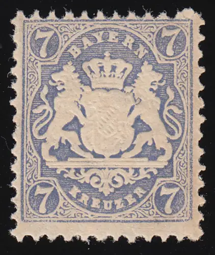 Bayern 25 Y a Wappen 7 Kreuzer, postfrisch **
