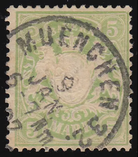 Bayern 70 x Wappen 5 Mark - Einkreisstempel München 9.1.1907