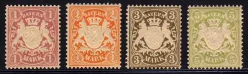 Bayern 71-74 Staatswappen 1911, Satz komplett postfrisch **