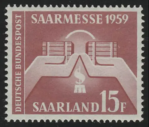Saarland 447 Saarmesse Saarbrücken 1959, **