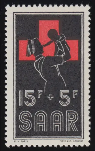 Saarland 360 Rotes Kreuz 1955, postfrisch **