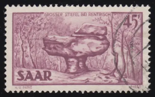 Saarland 286 Freimarke 45 Fr, O