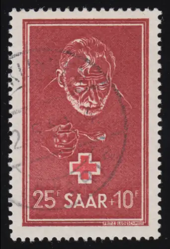 Saarland 292 Rotes Kreuz 1950, gestempelt O