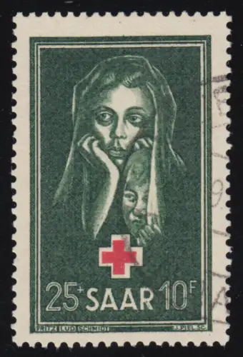Saarland 304 Rotes Kreuz 1951, gestempelt O