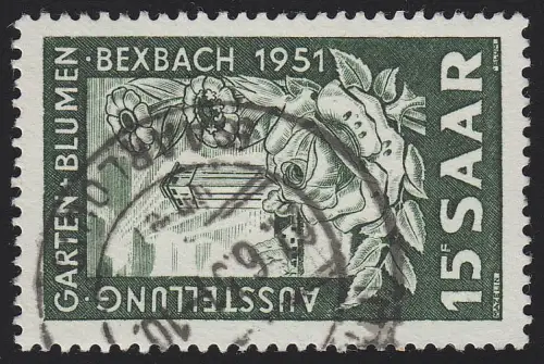 Saarland 307 Ausstellung Garten und Blumen, gestempelt O