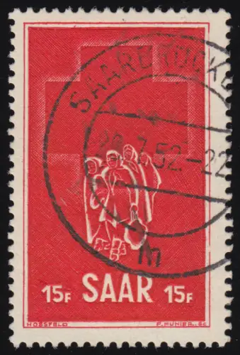 Saarland 318 Rotes Kreuz 1952, gestempelt O