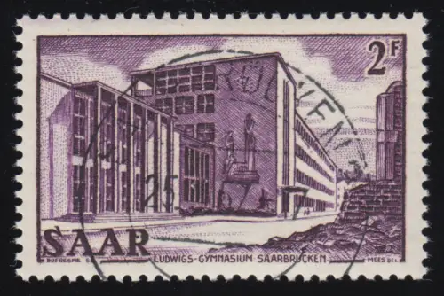 Saarland 320 Freimarke 2 Fr, gestempelt O