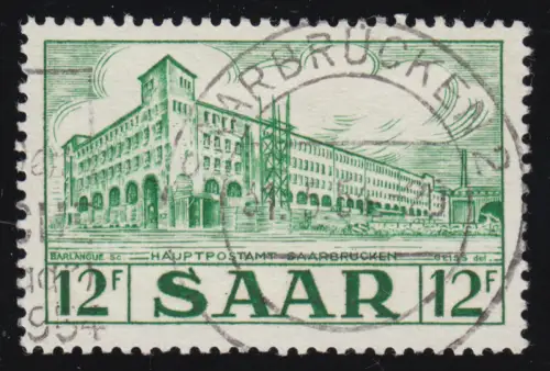 Saarland 326 Freimarke 12 Fr, gestempelt O