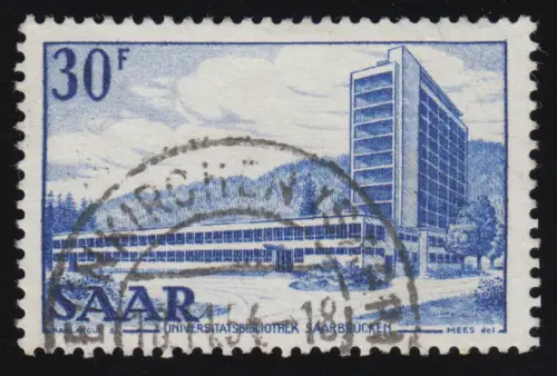 Saarland 332 Freimarke 30 Fr, gestempelt O