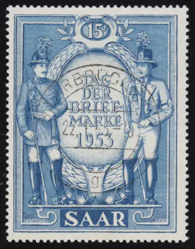 Saarland 342 Tag der Briefmarke, gestempelt O