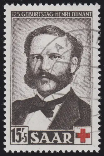 Saarland 343 Rotes Kreuz & Henri Dunant 1953, gestempelt O