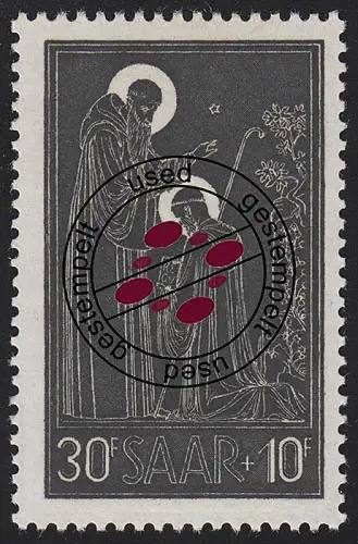 Saarland 347 Benediktiner-Abtei Tholey 1953, gestempelt O