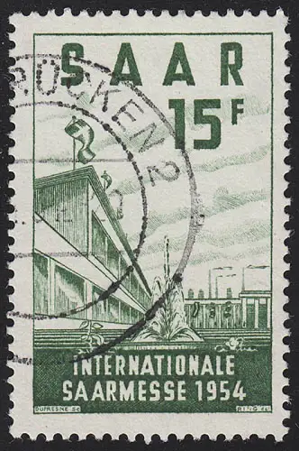 Saarland 348 Saarmesse Saarbrücken 1954, gestempelt O
