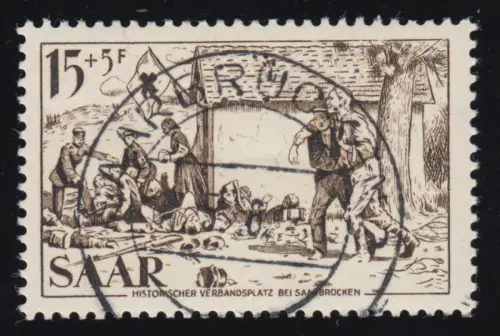 Saarland 370 Rotes Kreuz 1956, gestempelt O