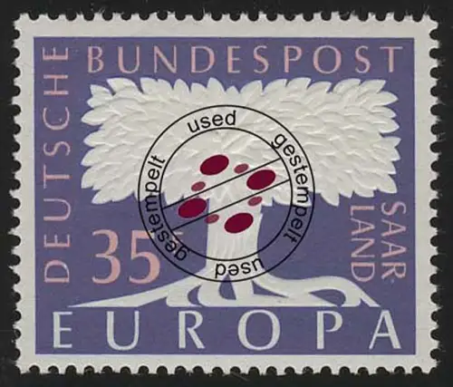 Saarland 403 Europa 35 Fr 1957, O