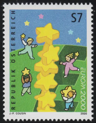 2311 Europa: Kinder bauen Sternenturm, 7 S, postfrisch **