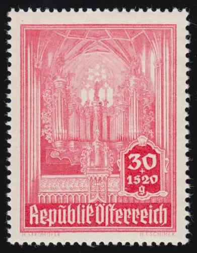 797 Wiederaufbau Stephansdom, Barocke Orgel auf Westempore , 30 g + 1,20 S, **