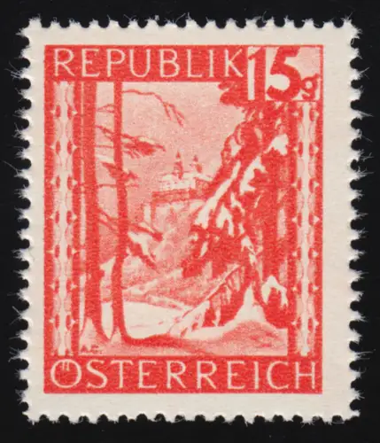 841 Landschaften, Burg Forchtenstein /Burgenland, 15 g, postfrisch  **