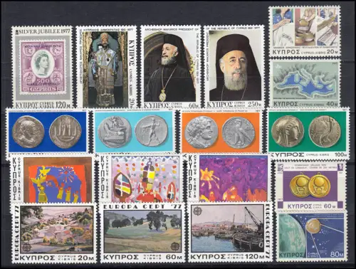 464-481 Zypern (griechisch) Jahrgang 1977 komplett, postfrisch **