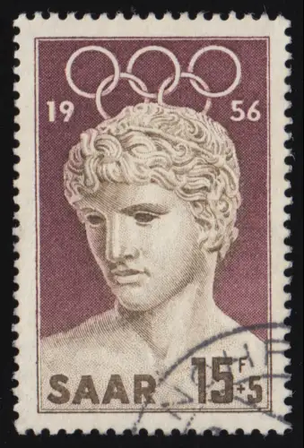 Saarland 372 Olympische Sommerspiele 15 Fr 1956, gestempelt O