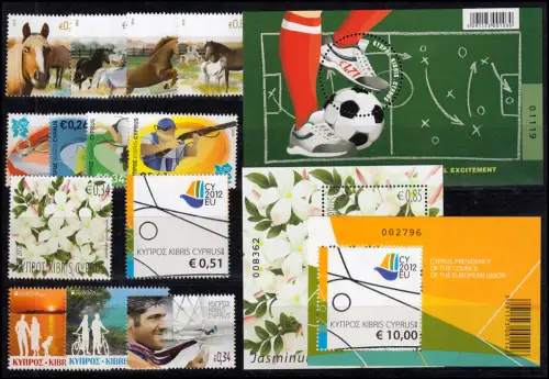 1226-1248 Zypern (griechisch) Jahrgang 2012 komplett, postfrisch ** / MNH