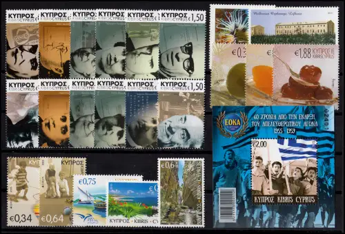 1307-1341 Zypern (griechisch) Jahrgang 2015 komplett, postfrisch ** / MNH