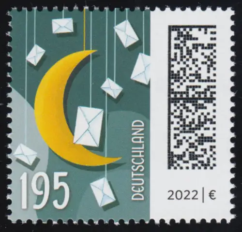 3672 Mond und Briefe 195 Cent, postfrisch **