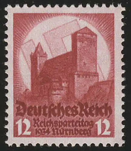 547 Nürnberger Parteitag 12 Pf, postfrisch ** geprüft BPP