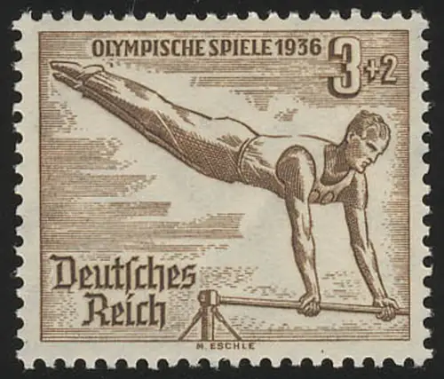 609 Olympische Sommerspiele 3+2 Pf Turner, postfrisch **