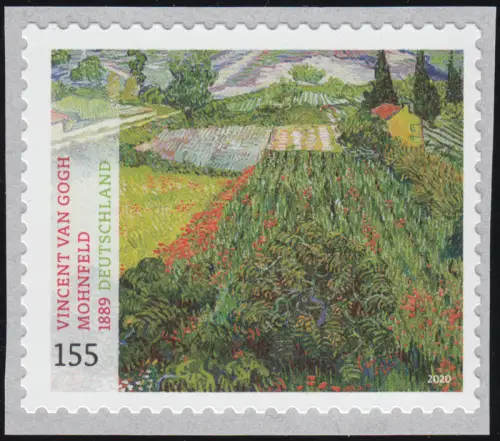 3519 Vincent van Gogh: Gemälde Mohnfeld, selbstklebend aus Rolle, **