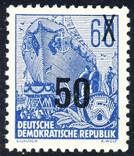 441 Fünfjahrplan 50 auf 60 Pf, postfrisch **