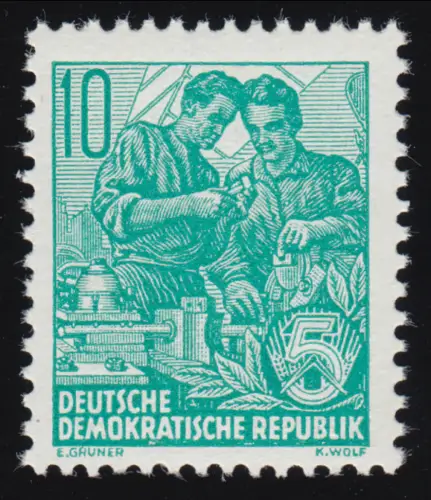 409x YI Fünfjahrplan 10 Pf Wz.2 YI, postfrisch ** geprüft