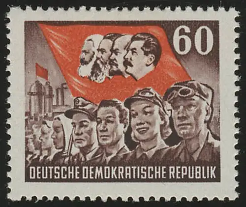 352 XI Karl Marx 60 Pf Wz.2 XI ** postfrisch