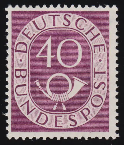 133 Posthorn 40 Pf, postfrisch ** geprüft BPP