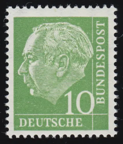 183x YwI Heuss 10 Pf liegendes Wasserzeichen Type I, postfrisch **