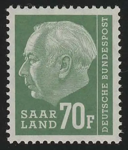 Saarland 423 Heuss 70 Fr 1957, **
