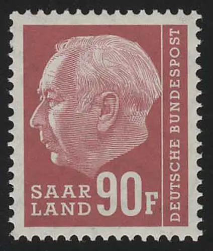 Saarland 425 Heuss 90 Fr 1957, **