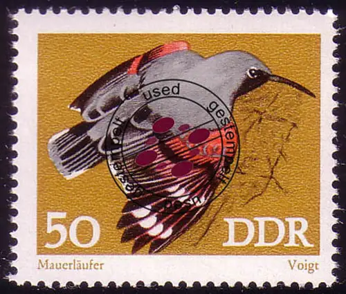 1841 Singvögel Mauerläufer 50 Pf, gestempelt O