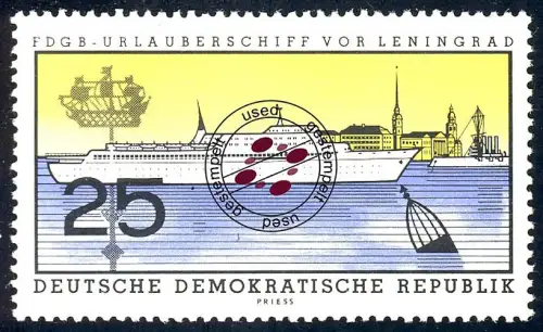 771 MS Fritz Heckert 25 Pf, gestempelt O