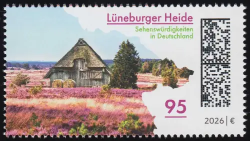3962 Sehenswürdigkeiten in Deutschland - Lüneburger Heide, postfrisch **