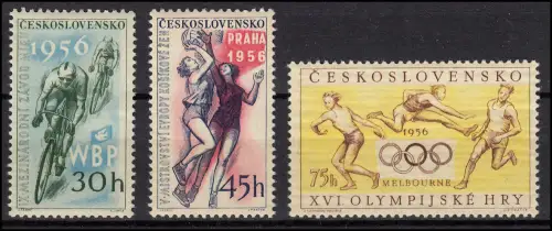 Tschechoslowakei 965-967 Radrennen, Basketball, Olympia - Satz postfrisch **