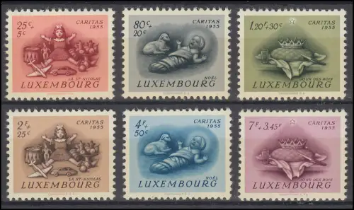 Luxemburg 541-546 Heimatliches Brauchtum 1955, 6 Werte Satz postfrisch **