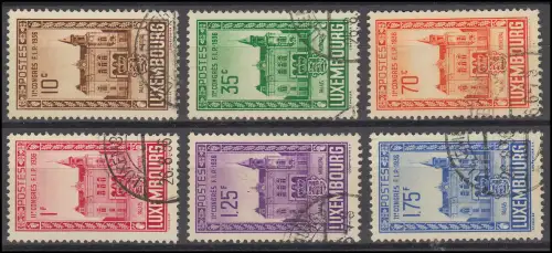 Luxemburg 290-295 FIP Kongress, 6 Werte Satz gestempelt O