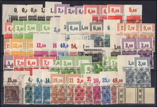 Bizone Posthörnchen-Aufdrucke Kollektion Oberränder, unterschiedliche Varianten