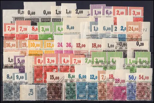 Bizone Posthörnchen-Aufdrucke Kollektion Oberränder, unterschiedliche Varianten