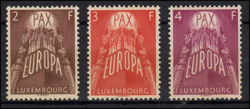 Luxemburg 572-574 Europa PAX 1957, Satz postfrisch ** 